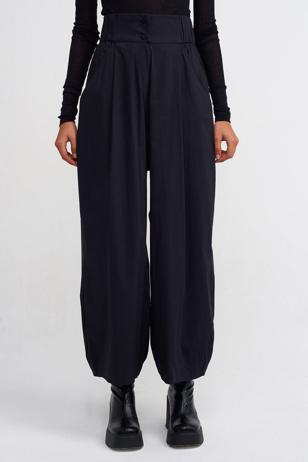 Nu Poplin Harem Trousers Black