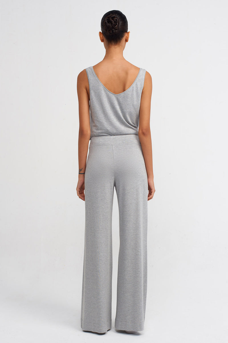 Nu High Waist Lounge Pants Grey Melange