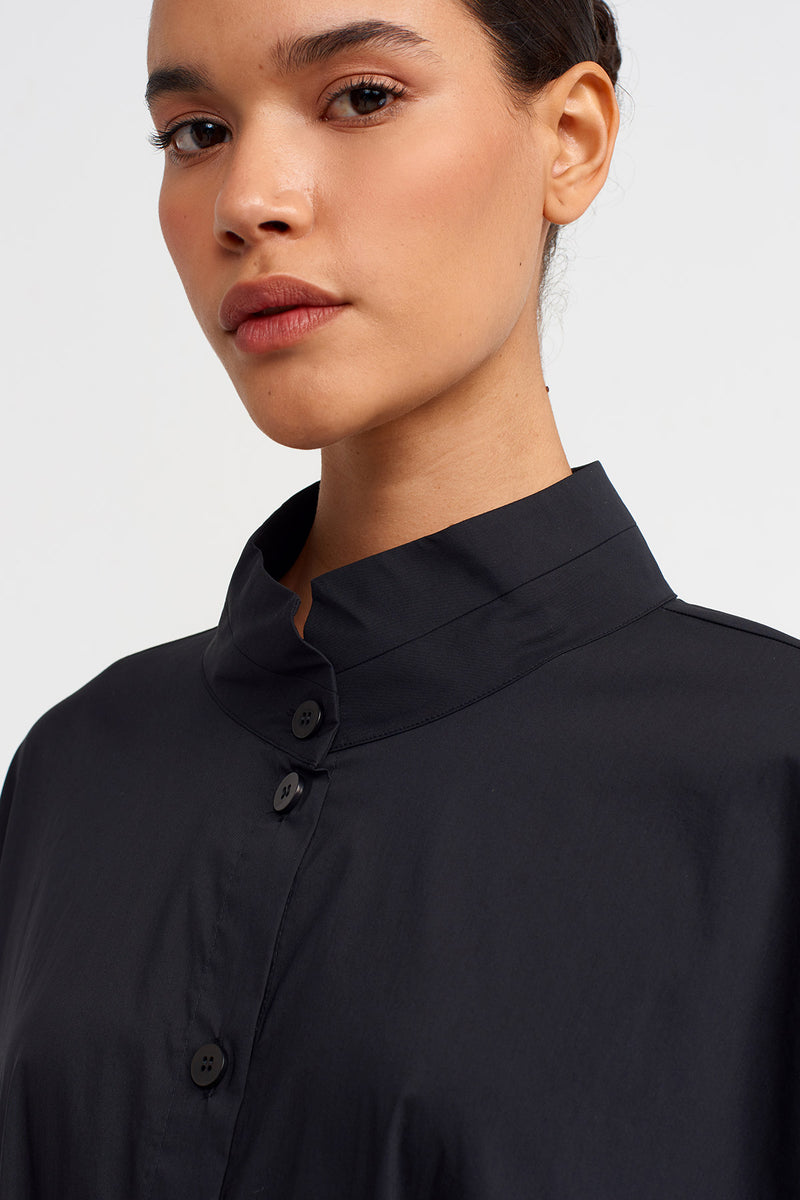 Nu Poplin Shirt Dress Black