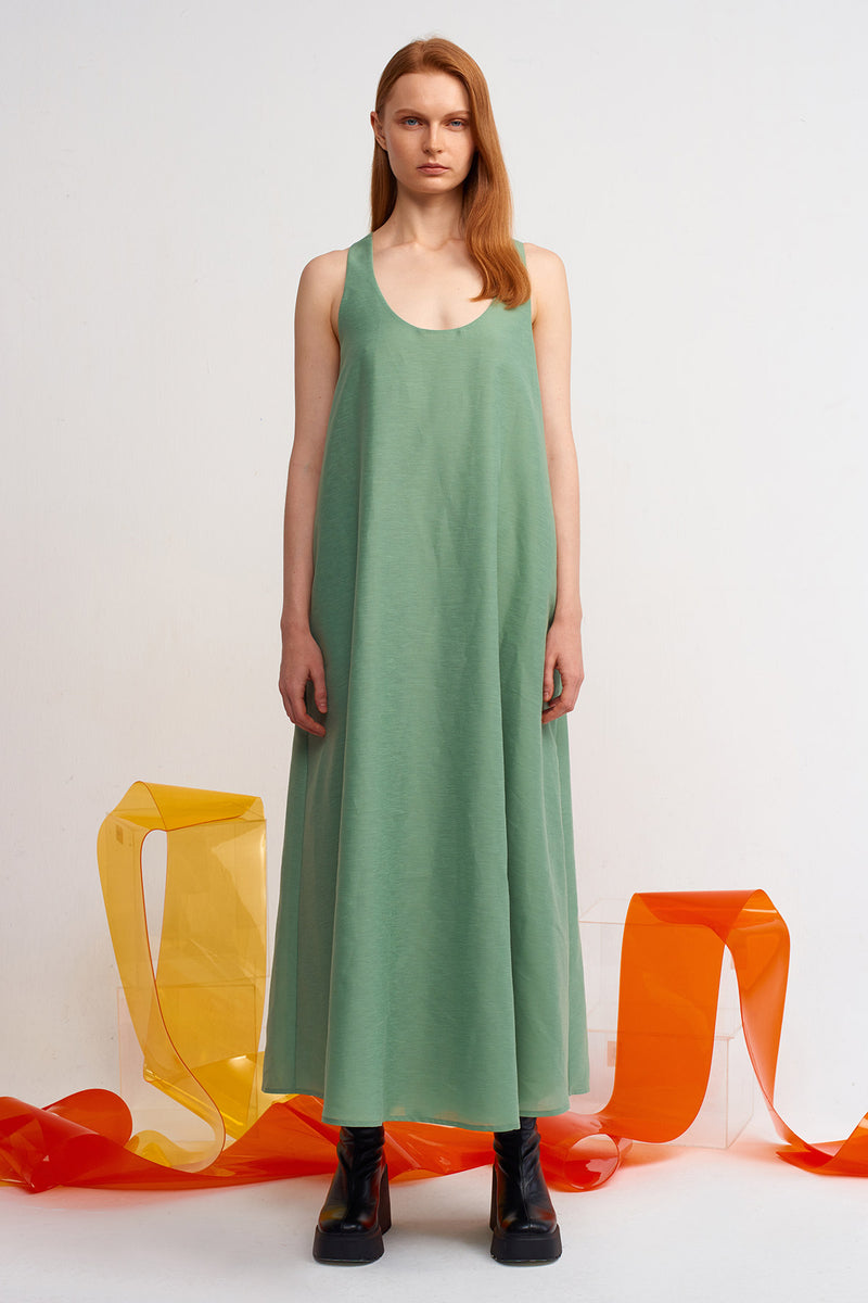 Nu Long Flowy Dress Green