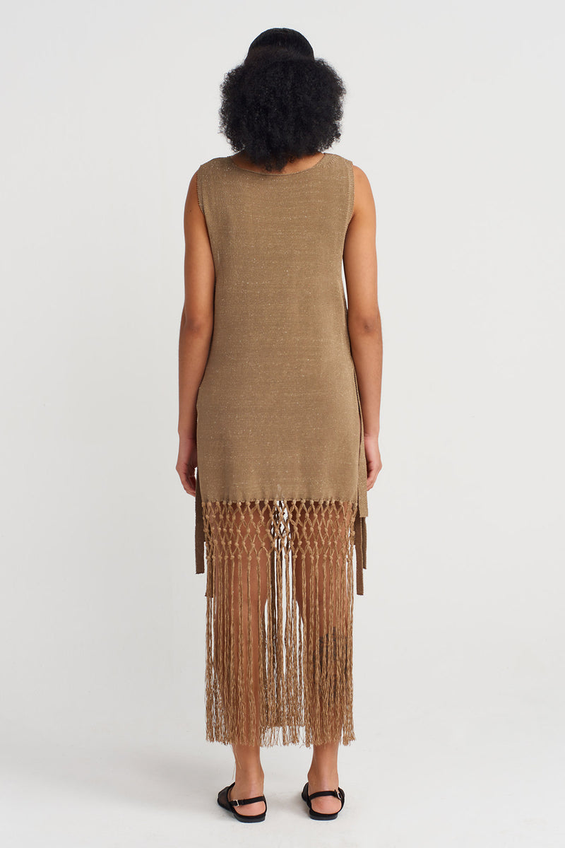 NU Knit Tunic With Side Ties Bronze