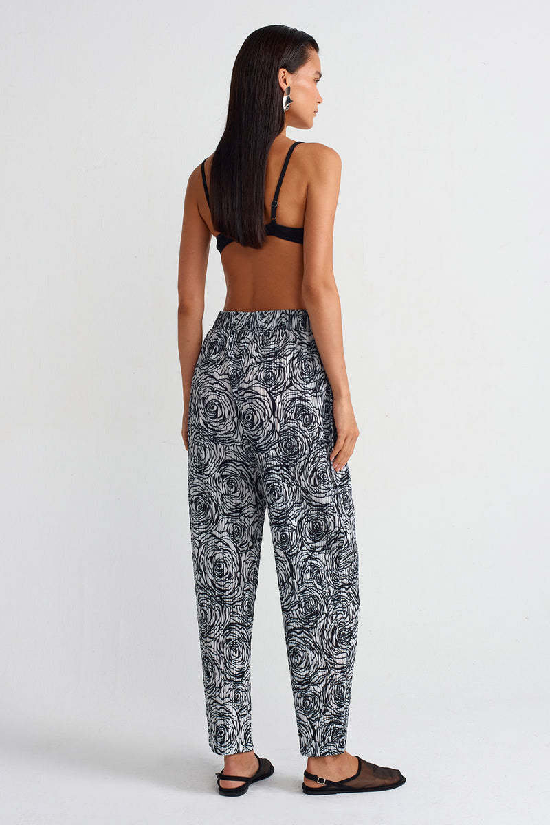 NU Printed Pleated Trousers Multi Color