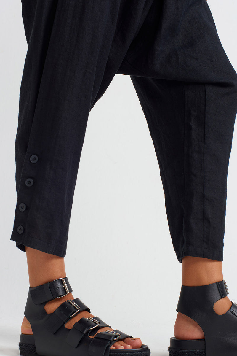 NU Linen Harem Pants Black