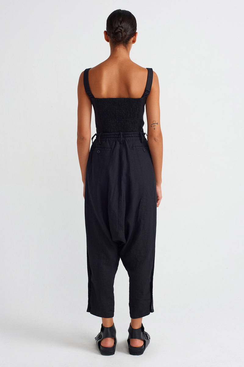 NU Linen Harem Pants Black