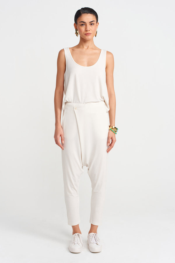 NU Double Breasted Jersey Shalwar Ecru