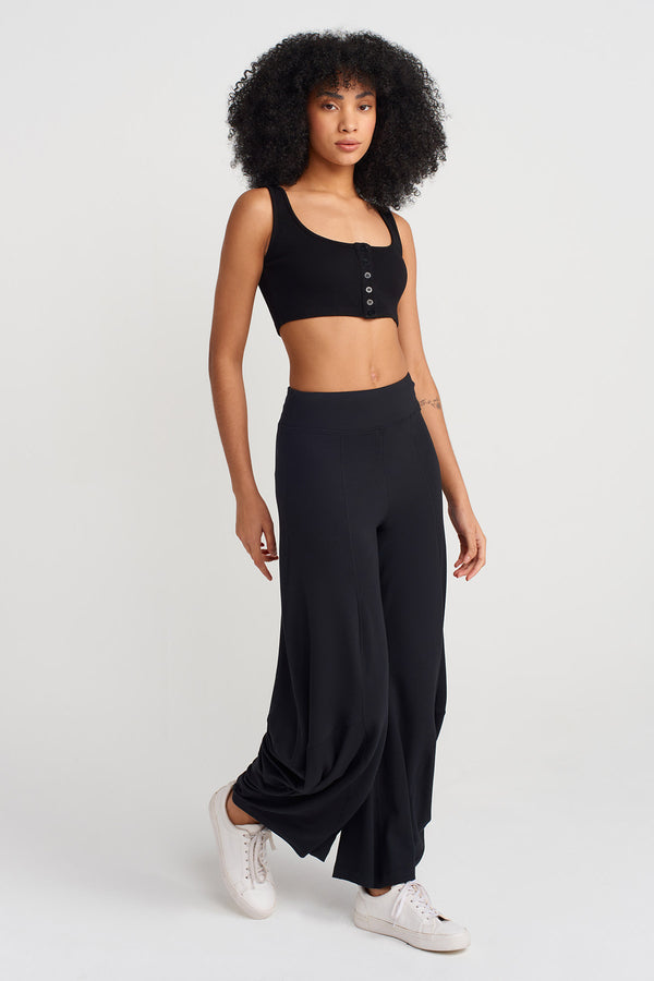 NU Draped Trousers Black