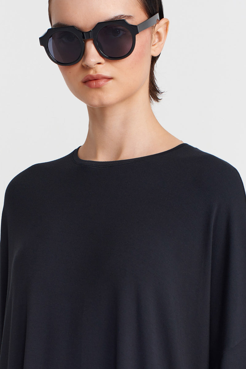 NU Oversized Short-Sleeve Dress Black