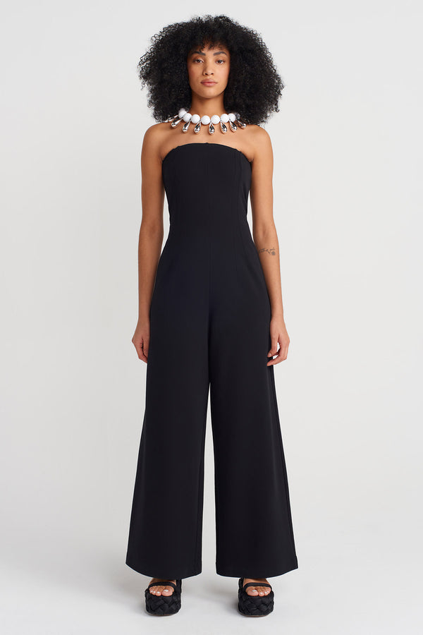 NU Strapless Jumpsuit Black
