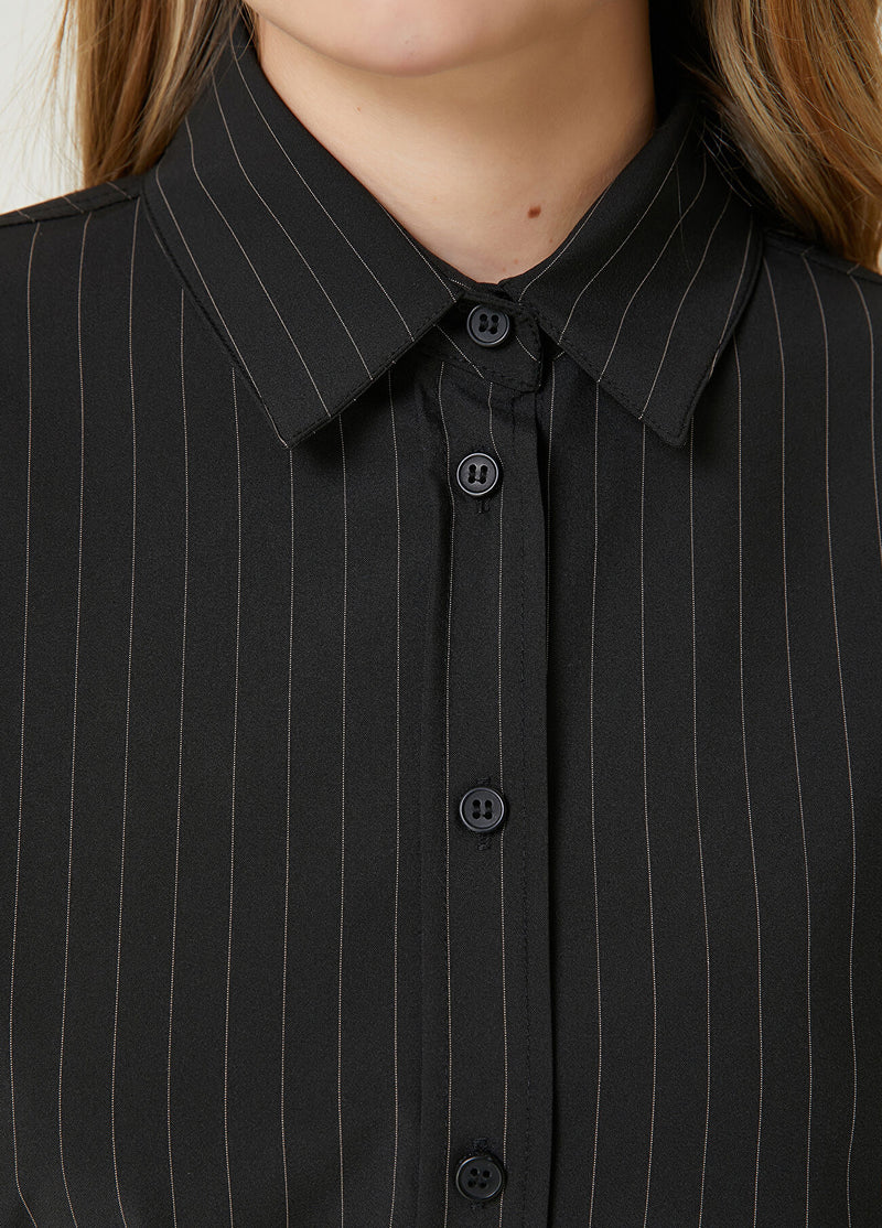 Beymen Club Striped Oversize Shirt Black