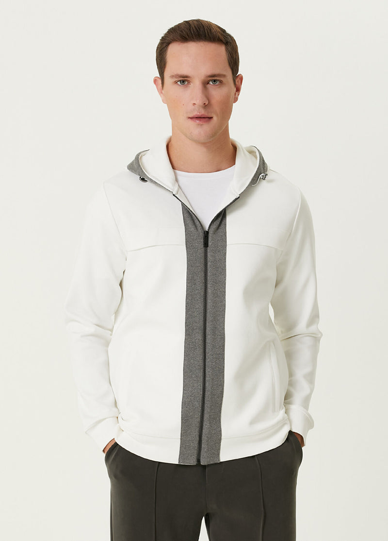 Beymen Club Men Hooded Sweatshirt Off White