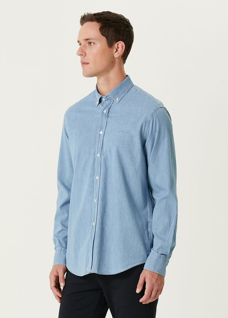 Beymen Club Men Comfort Fit Shirt Blue