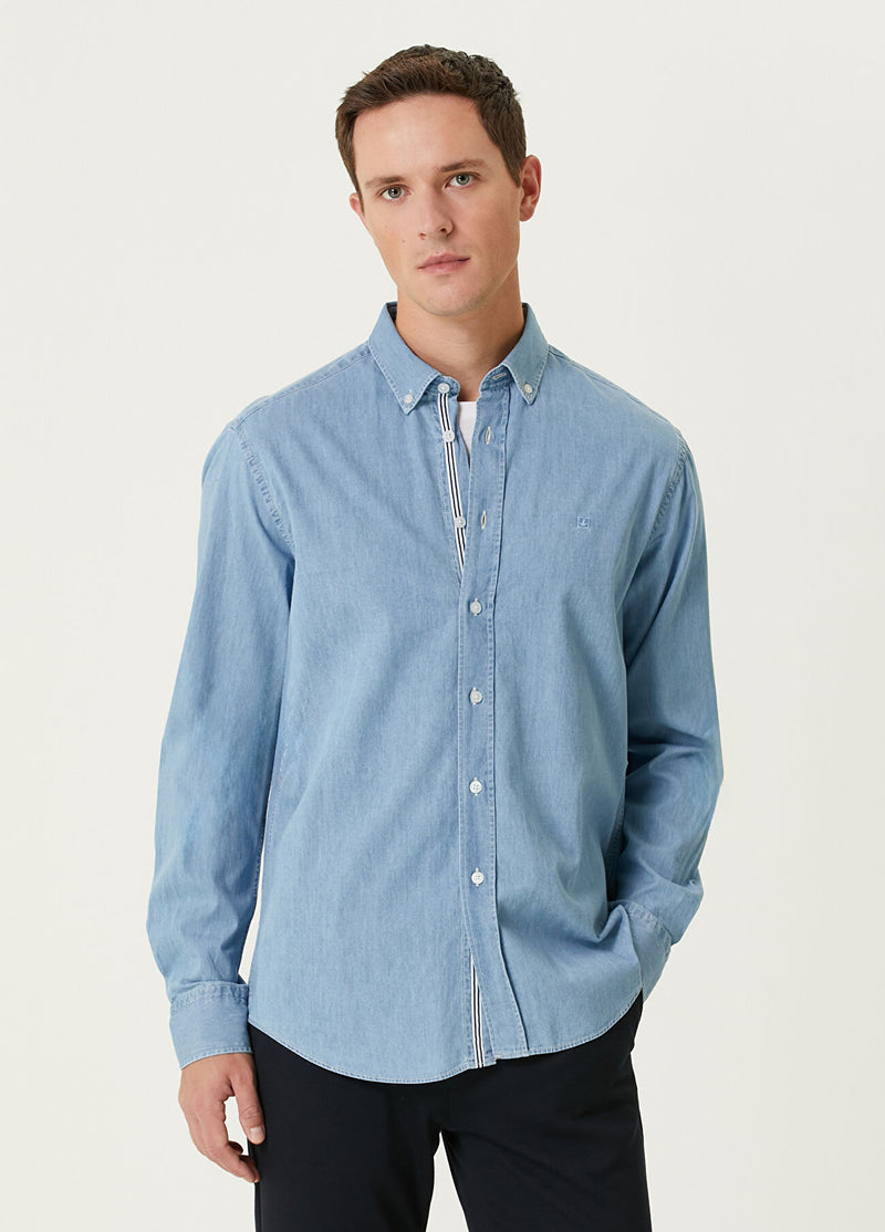 Beymen Club Men Comfort Fit Shirt Blue