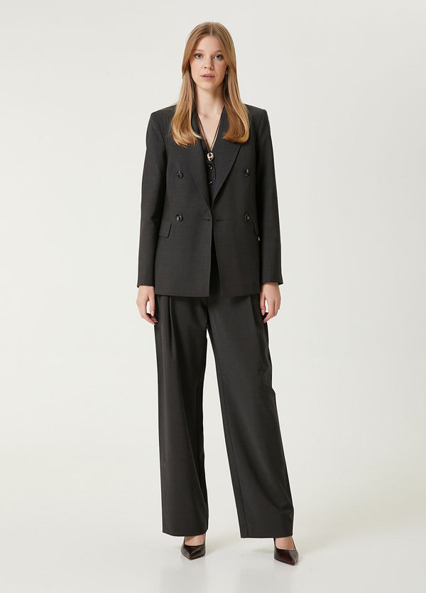 Beymen Club Pleated Palazzo Trousers Anthracite