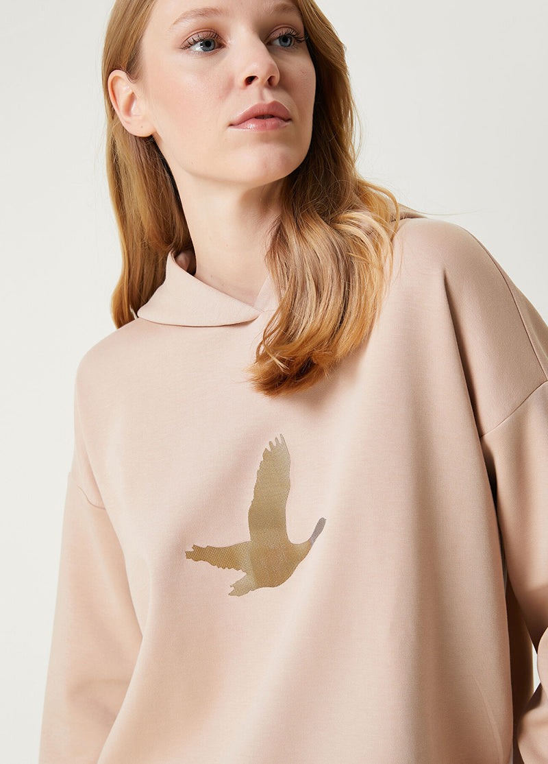 Beymen Club Shirt Detailed Sweatshirt Beige