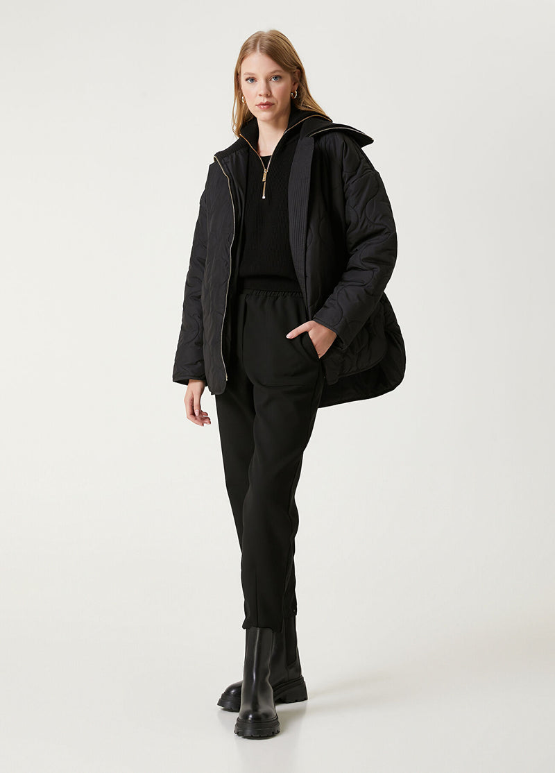 Beymen Club Knit Collar Coat Black