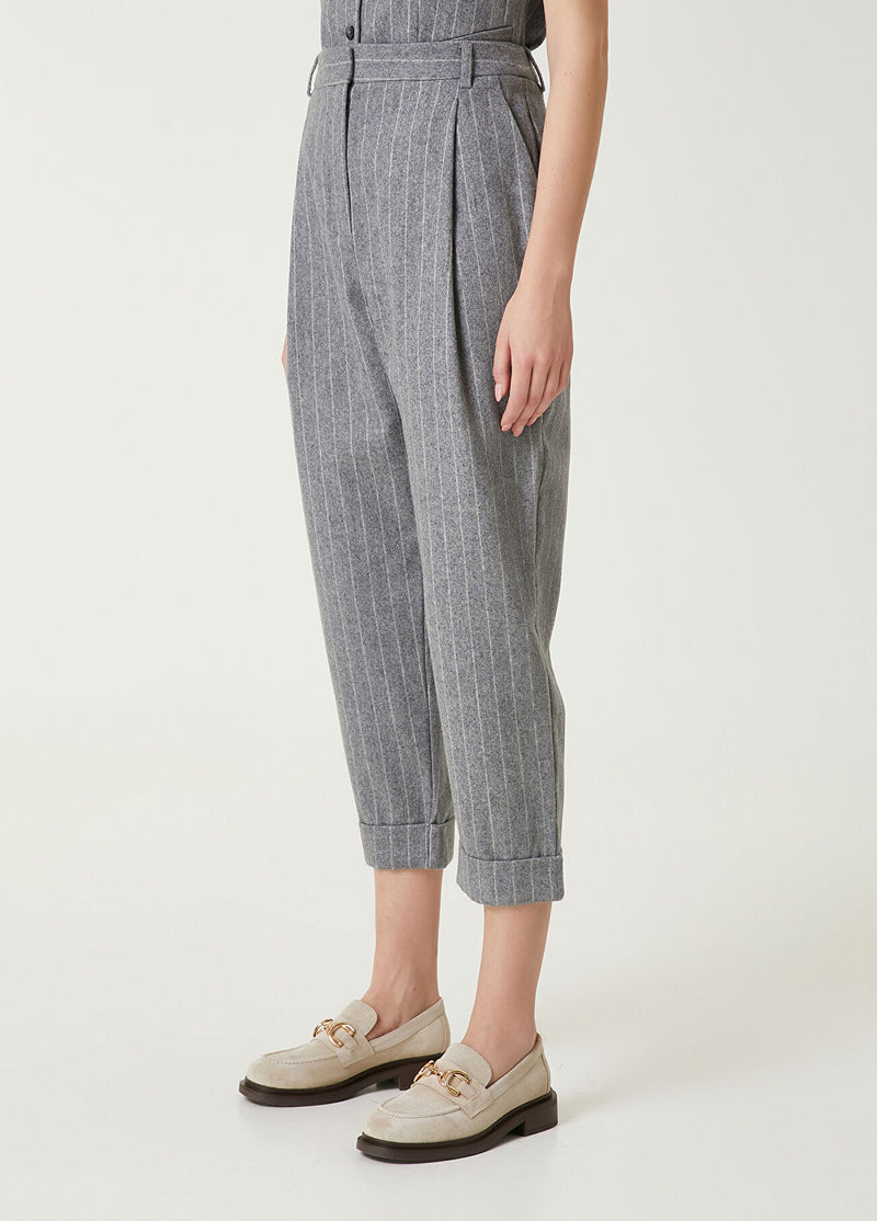 Beymen Club Striped Wool Pants Melange