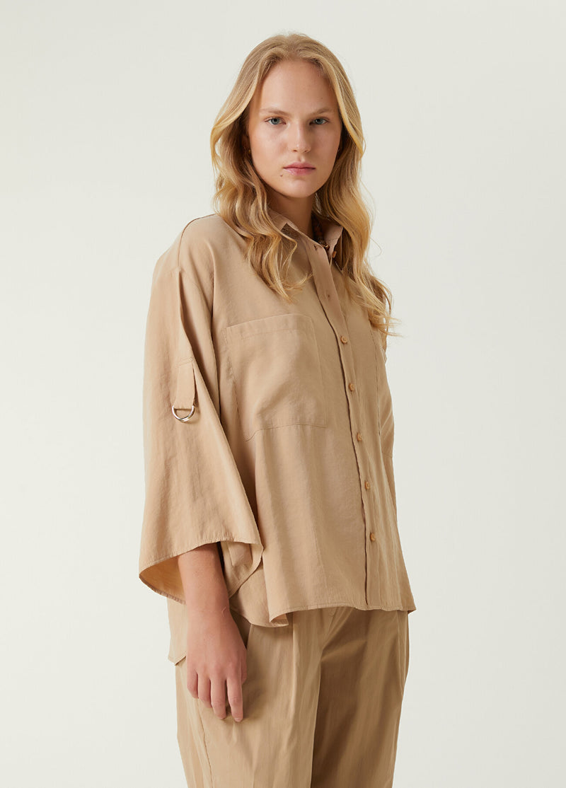 Beymen Club Buckle Detailed Shirt Beige