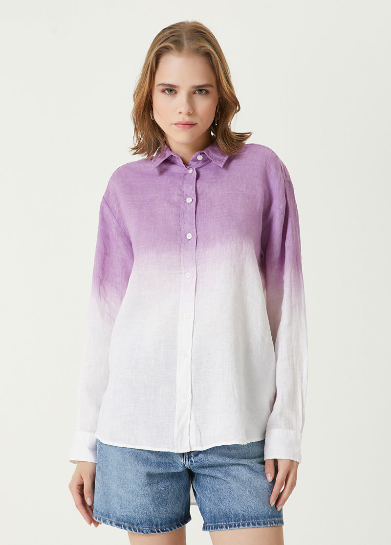 Beymen Club Gradient Linen Shirt Purple