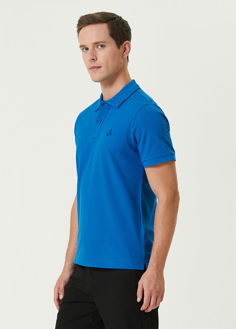 Beymen Club Men Slim Fit Polo Neck T-Shirt Cobalt