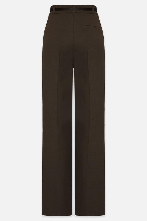 Setre Pocket Detailed Relaxed Cut Wide Leg Trousers Coffee Brown