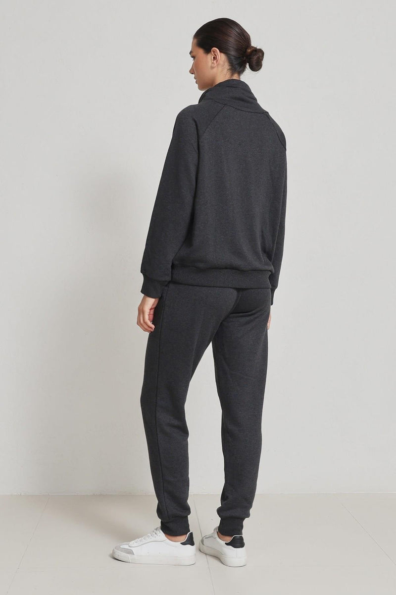 Setre Hooded Detailed Tracksuit Anthracite