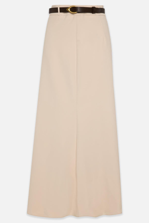Setre Full Pattern Midi Length Skirt Beige