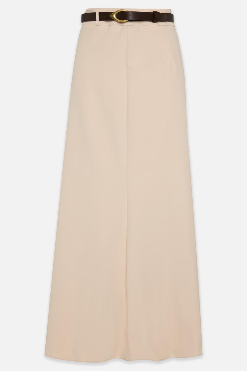 Setre Full Pattern Midi Length Skirt Beige