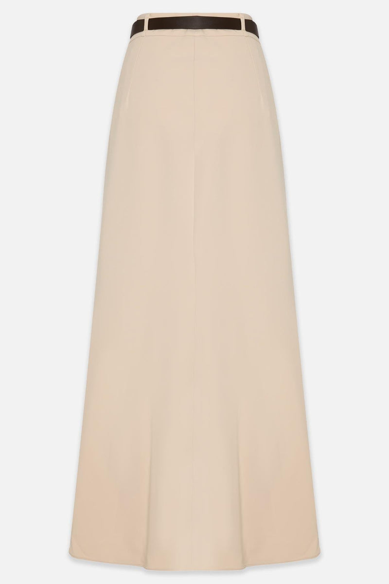 Setre Full Pattern Midi Length Skirt Beige