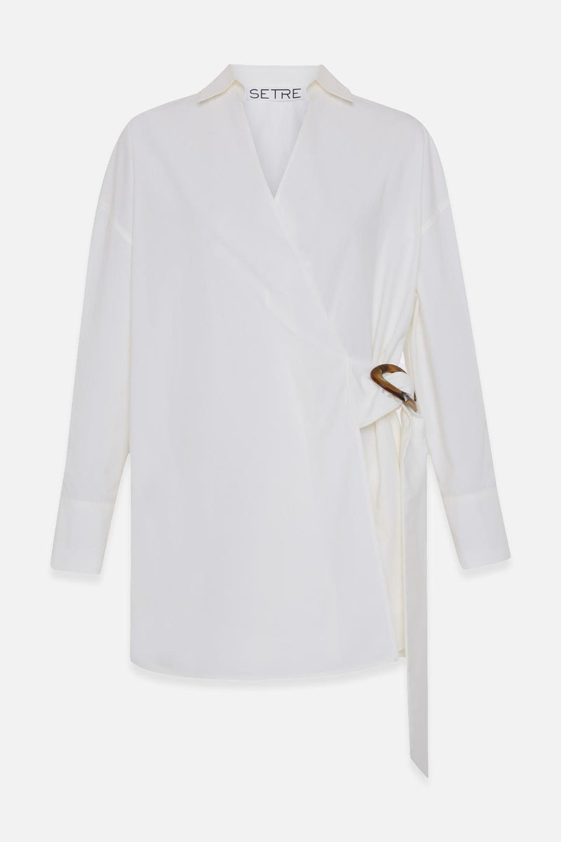 Setre Collar And Accessory Detailed Shirt Ecru