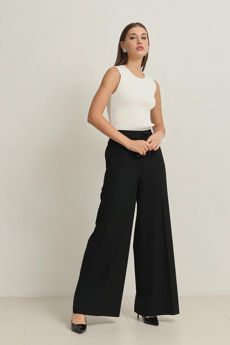 Setre Elastic Waist Relaxed Cut Trousers Black