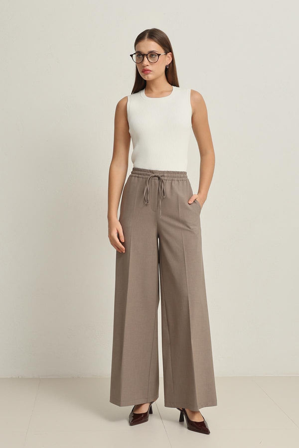 Setre Elastic Waist Relaxed Cut Trousers Mink