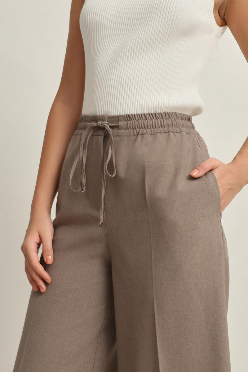 Setre Elastic Waist Relaxed Cut Trousers Mink