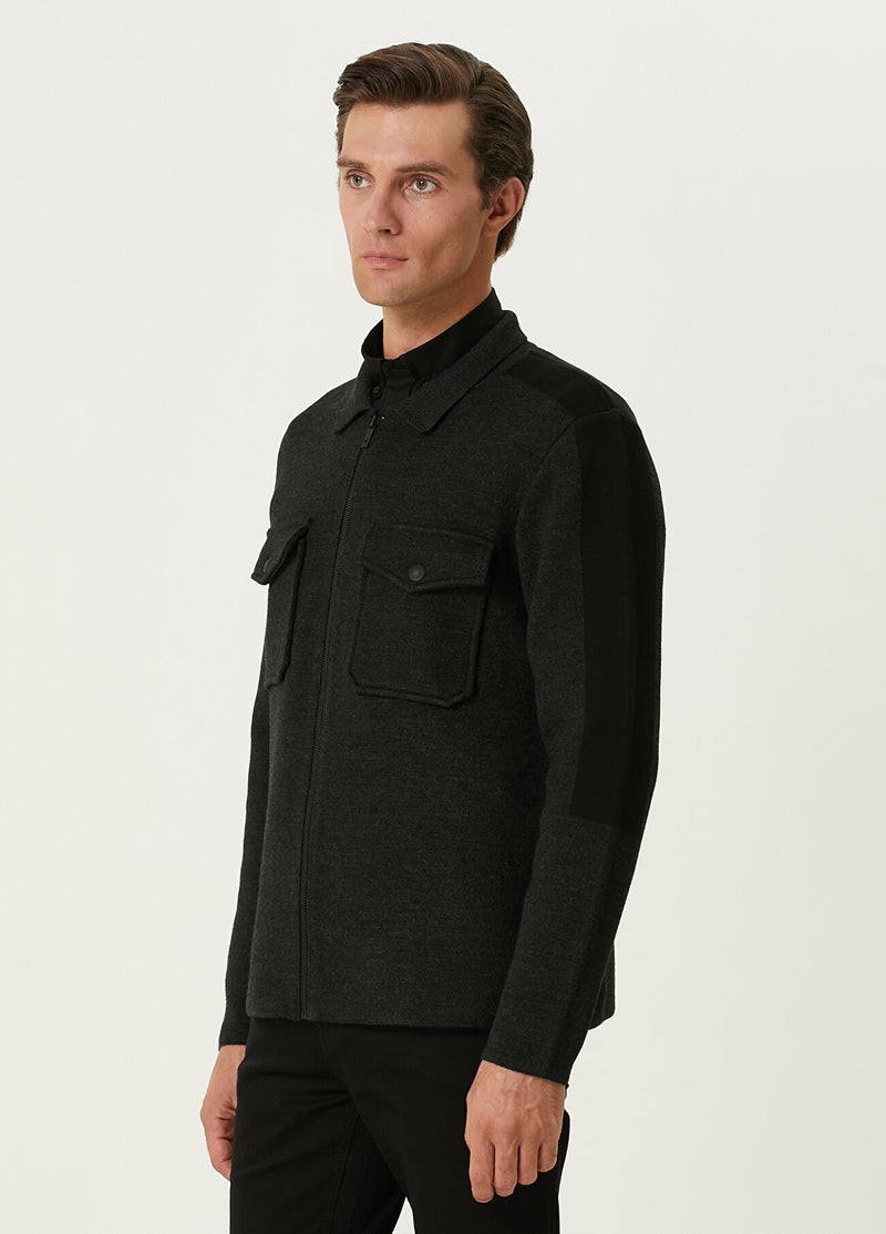 Beymen Club Men Wool Knit Jacket Anthracite