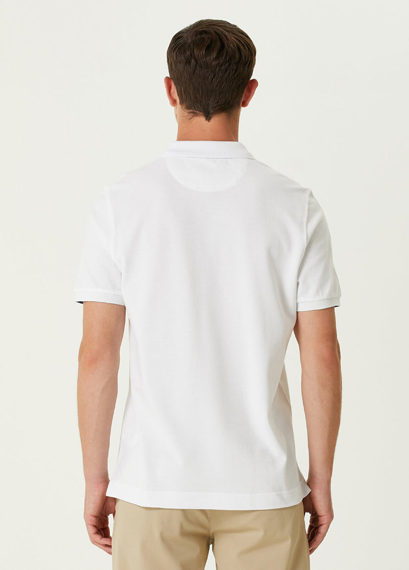 Beymen Club Men Comfort Fit White Polo Neck T-Shirt White