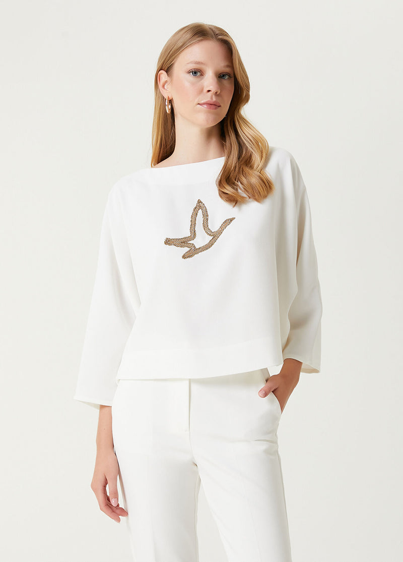 Beymen Club Logo Blouse Off White