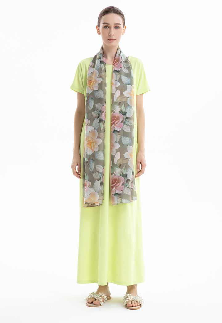 Choice Short Sleeve Jersey Dress Lime