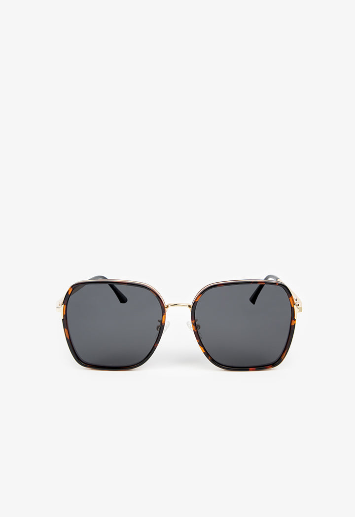 Choice Iconic Oversize Square Sunglasses Brown