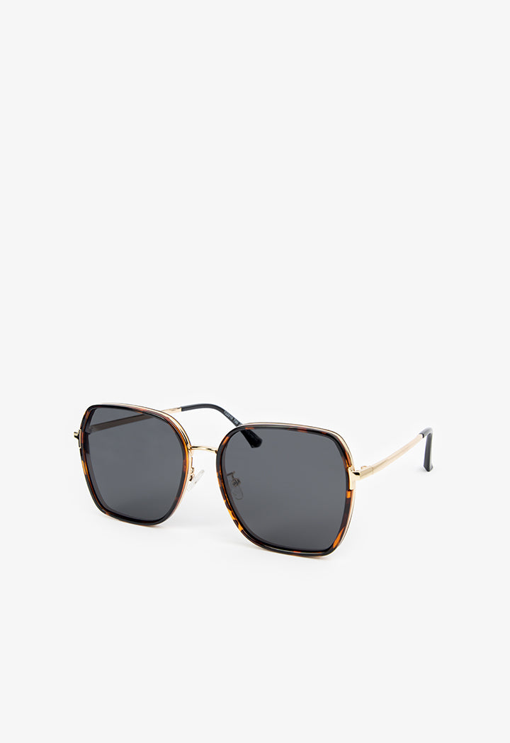 Choice Iconic Oversize Square Sunglasses Brown