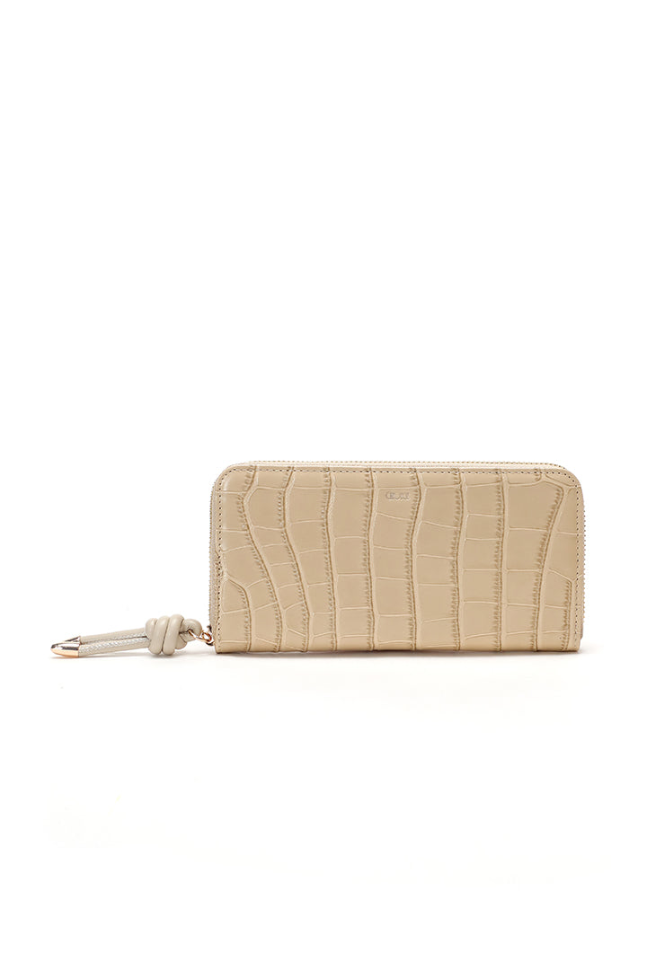 Choice Textured Continental Wallet Nude