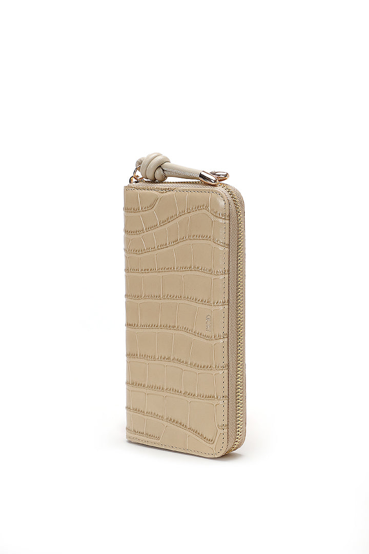 Choice Textured Continental Wallet Nude