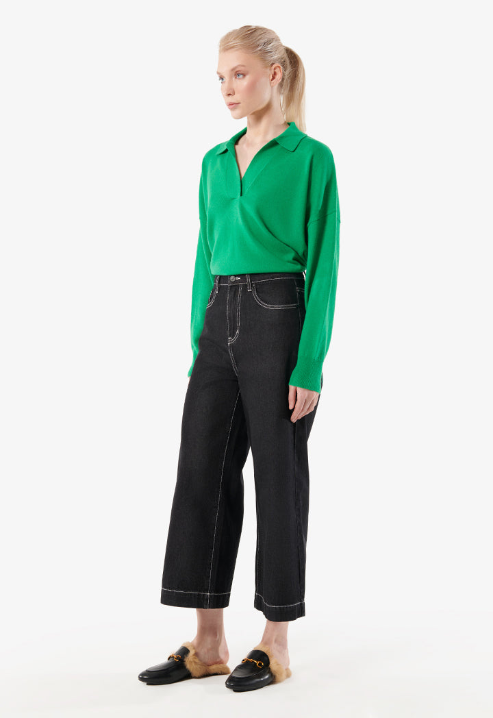 Choice Solid-Toned Sweatshirt Green