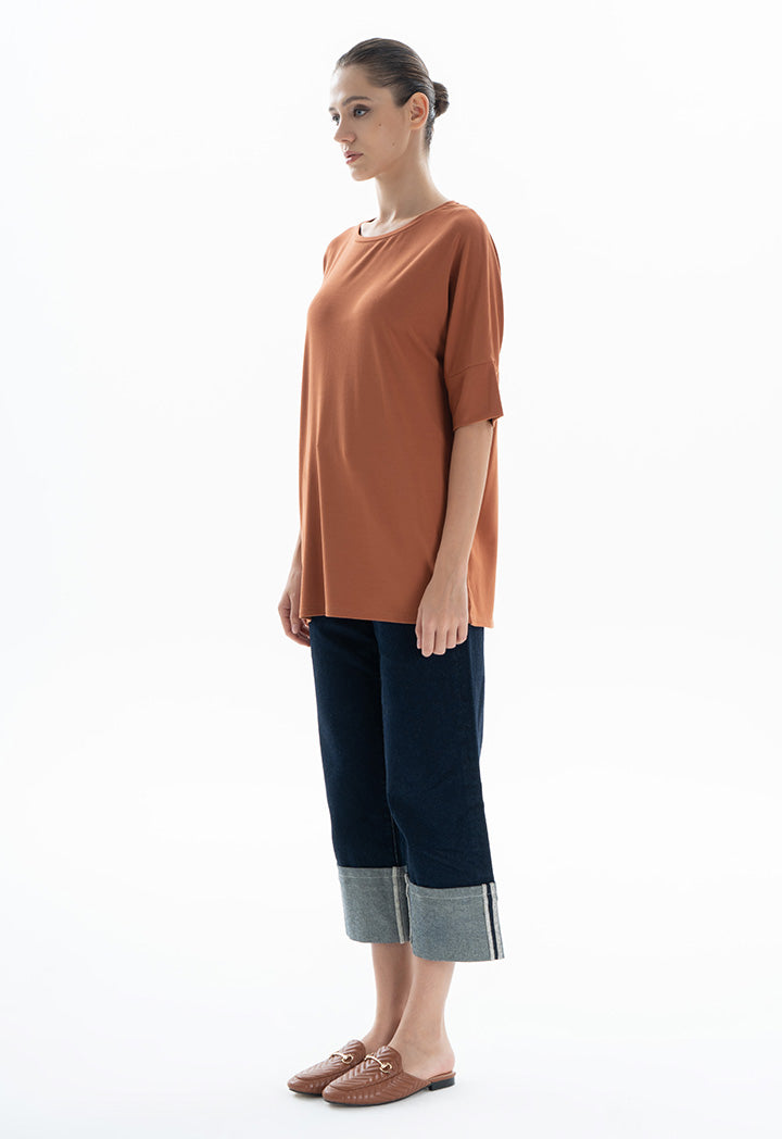 Choice Basic T-Shirt Brown