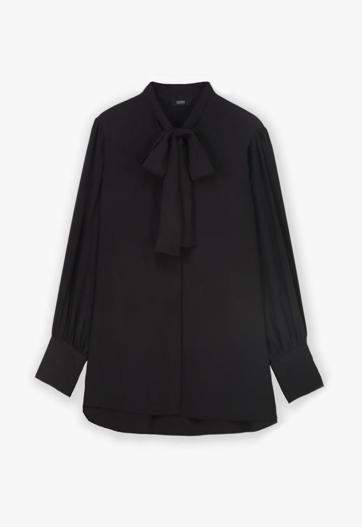 Choice Lace Collar Shirt Black