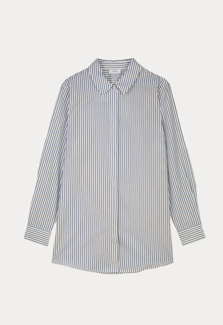 Choice Contrast Stripe Shirt Navy