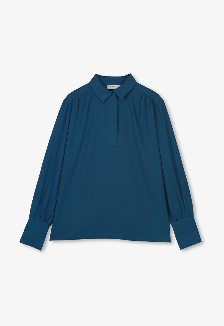 Choice Solid Long Sleeves Shirt Teal