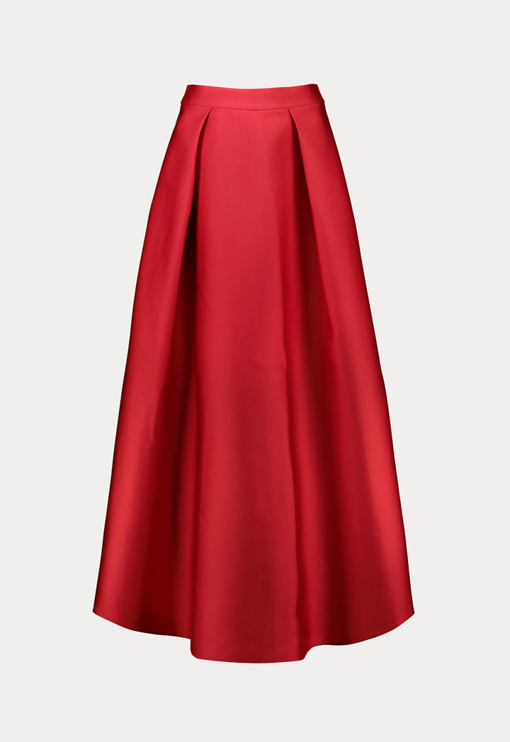 Choice Maxi Long Solid Skirt Red - Wardrobe Fashion