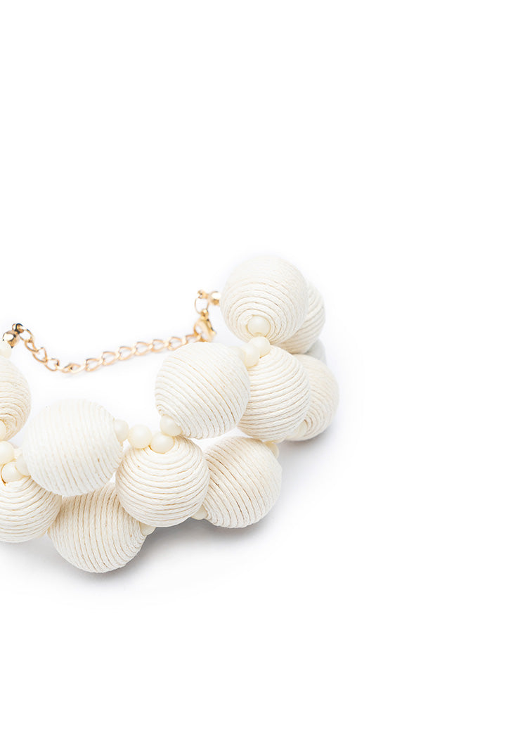 Choice Thread Beads Fashion Bracelet White