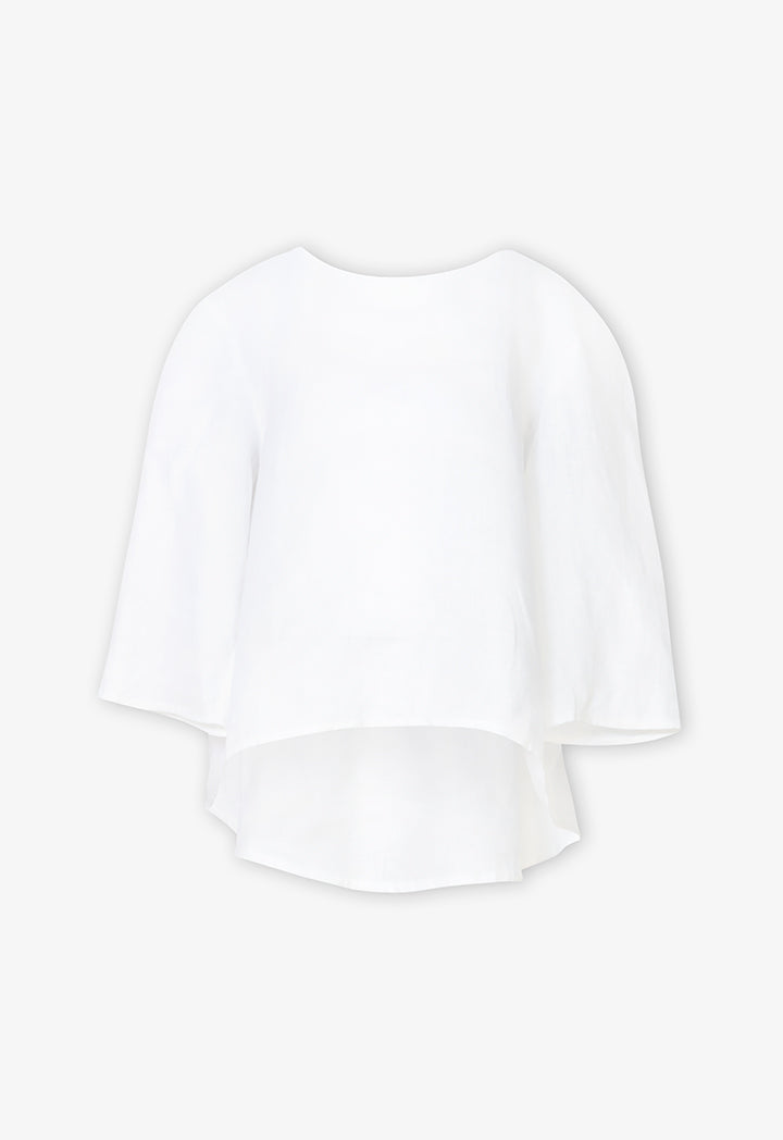 Choice Kids Solid Crew Collar Blouse  Offwhite