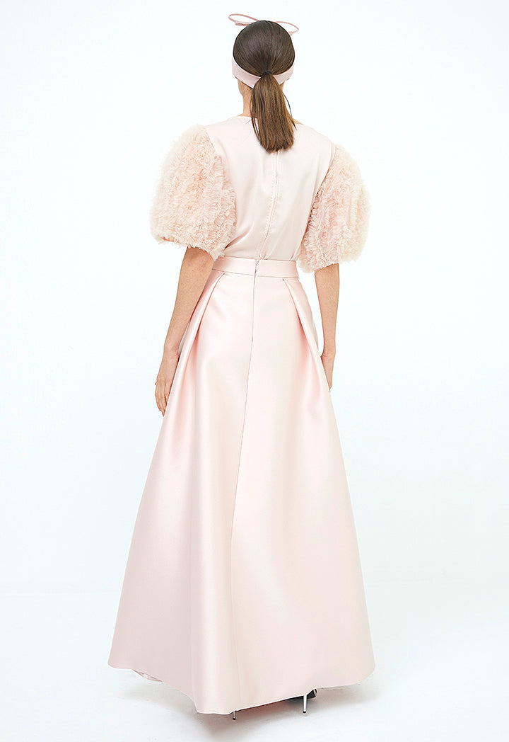 Choice Maxi Long Solid Skirt Blush - Wardrobe Fashion