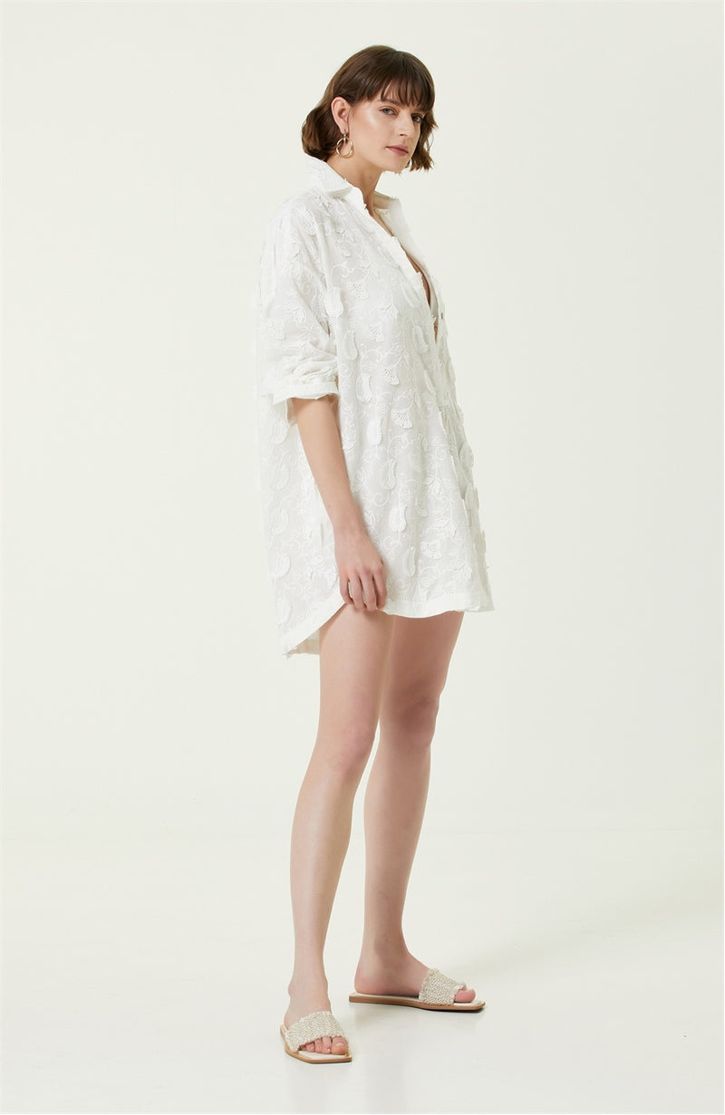 Network Mini Dress Off White